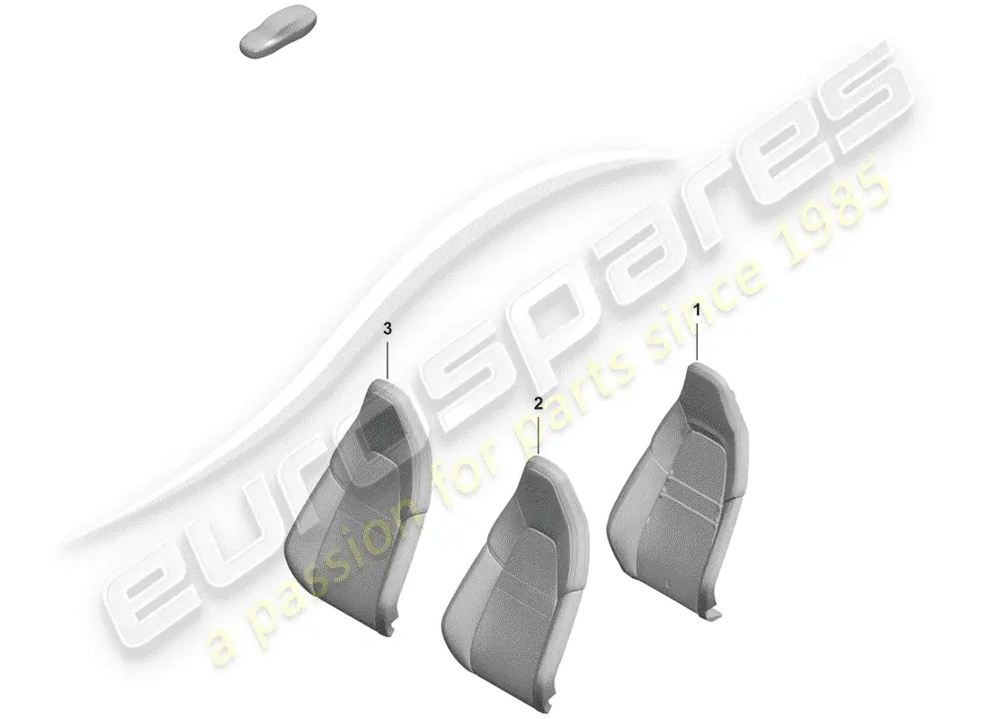 porsche 2019 (992-1) foam part parts diagram