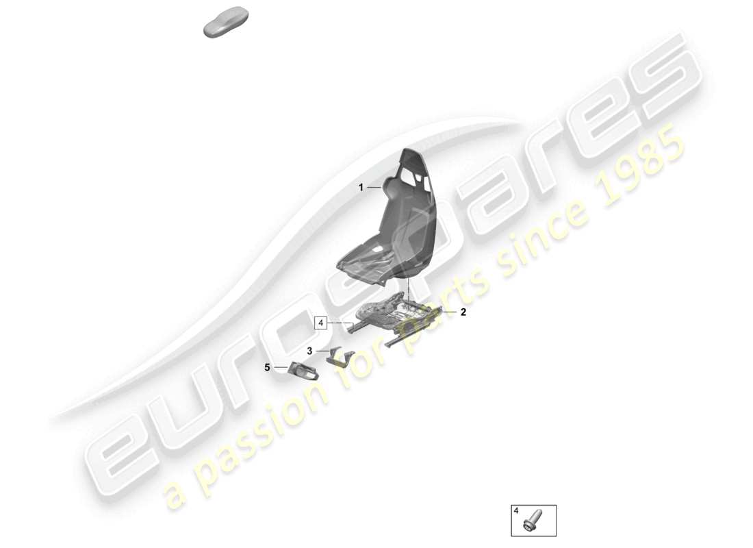 porsche 2025 (taycan 9j1-2) bucket seat seat shell part diagram