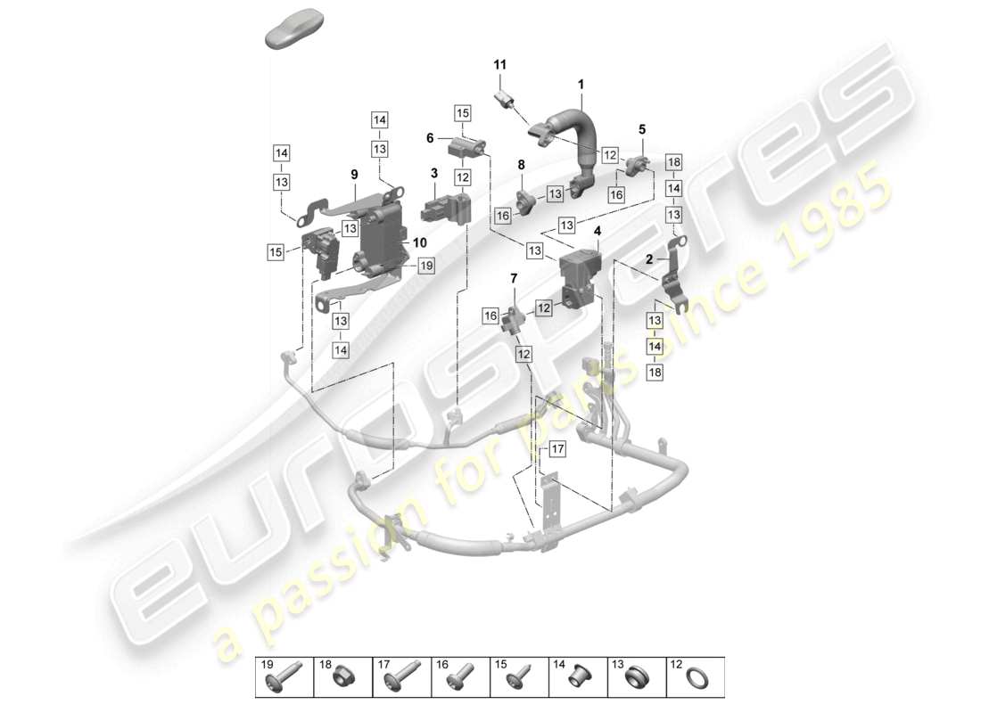 porsche 2025 (taycan 9j1-2) air conditioning heat exchanger part diagram