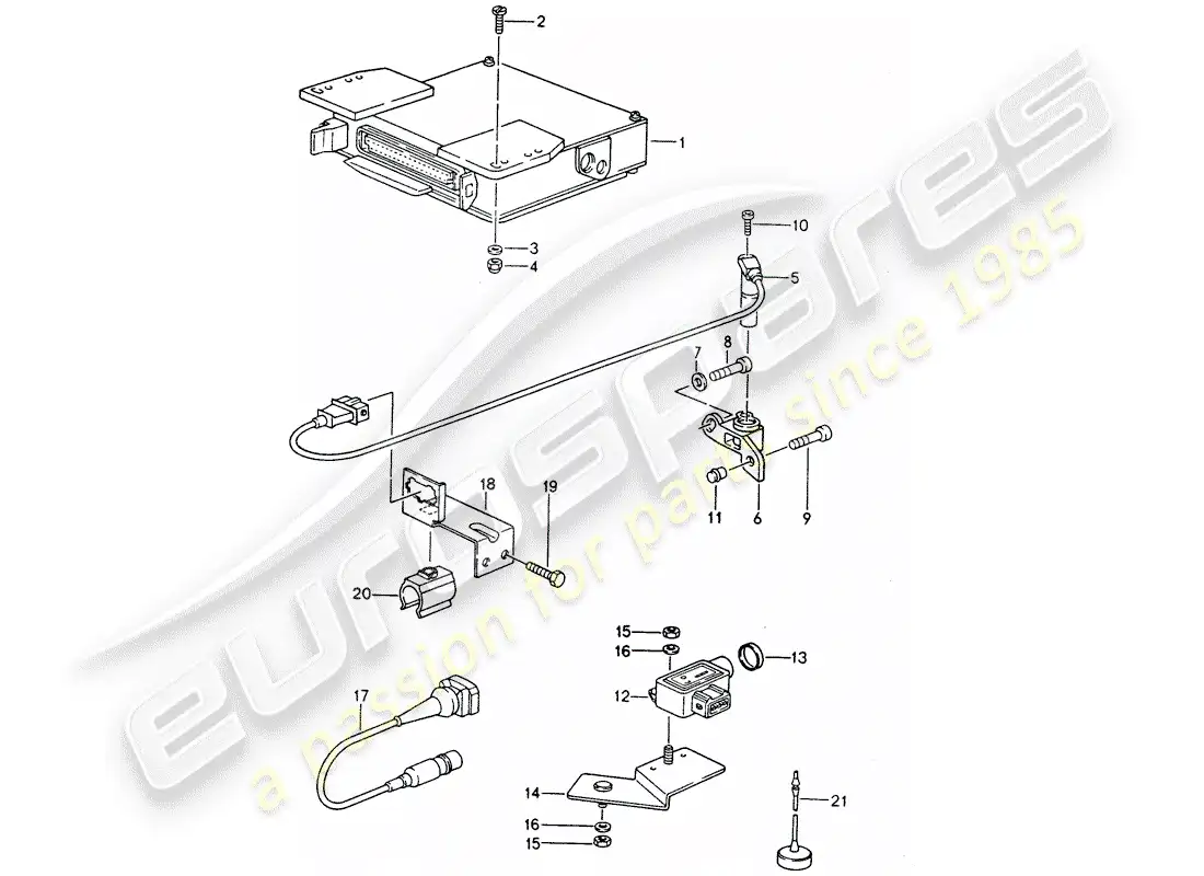 a part diagram from the porsche 968 parts catalogue