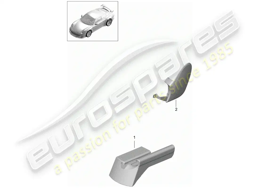 porsche 2017 (991-2 r/gt3/rs) sports seat plus parts diagram