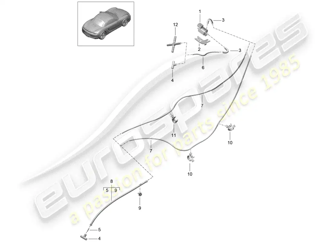 porsche 2014 (981 boxster) exhaust system parts diagram