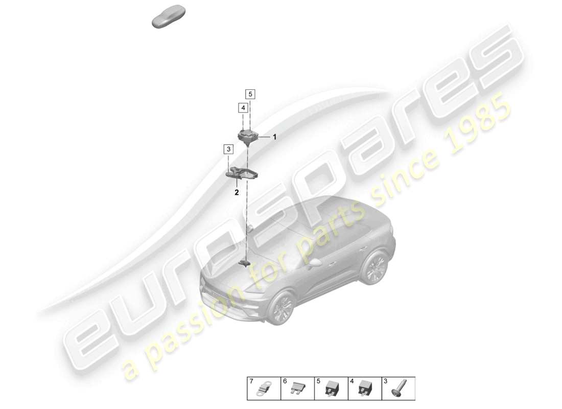 porsche 2025 (macan-e) fuse box flat fuse engine bay center parts diagram