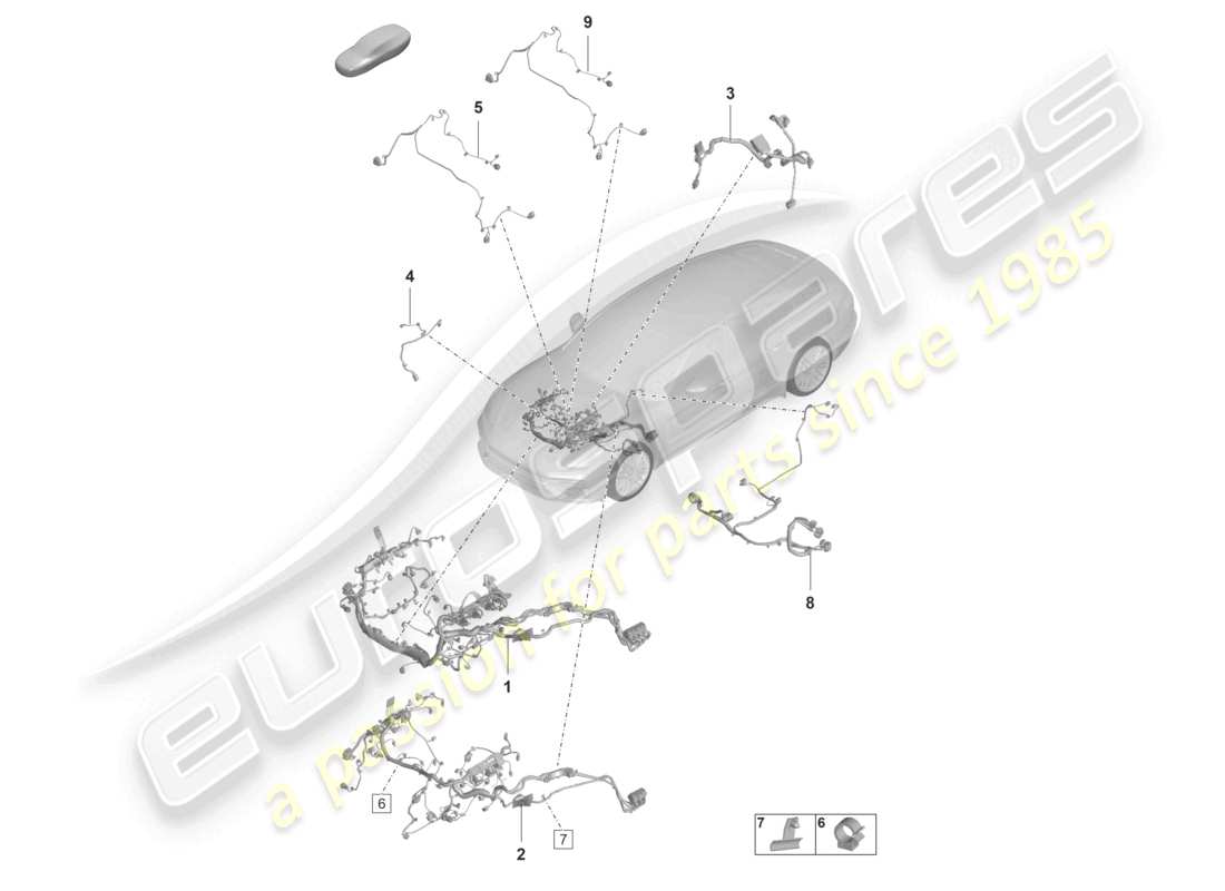 porsche 2022 (panamera 971-2) wiring looms engine part diagram