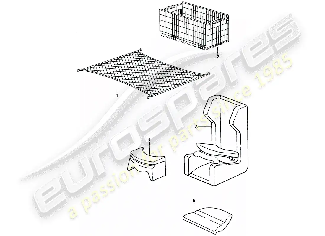 porsche 1986 (944) accessories parts diagram