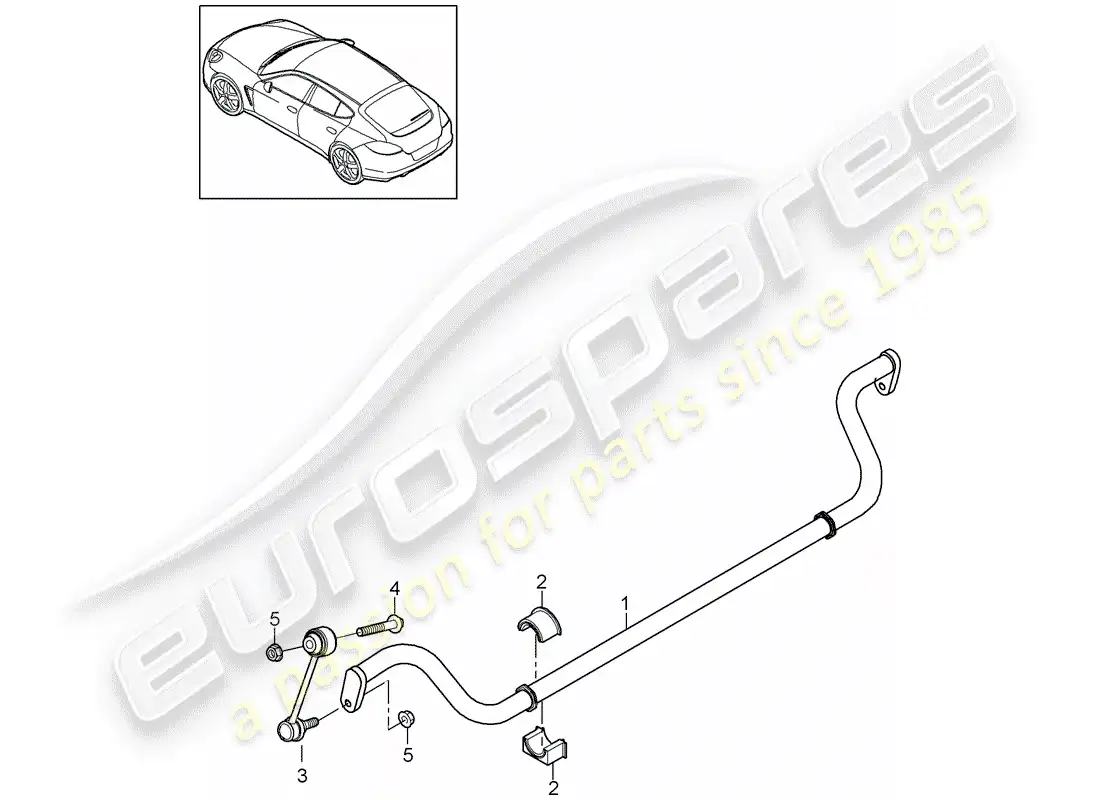 porsche 2011 (panamera 970) stabilizer parts diagram