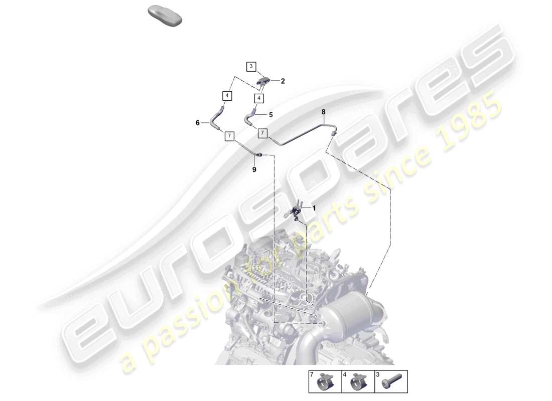 porsche 2023 (cayenne e3 pa) control line with pressure difference sender part diagram