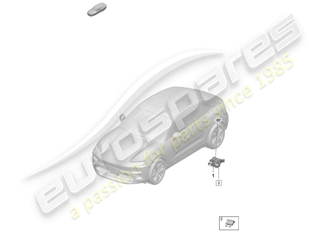 porsche 2025 (macan-e) fuse box rear end left parts diagram