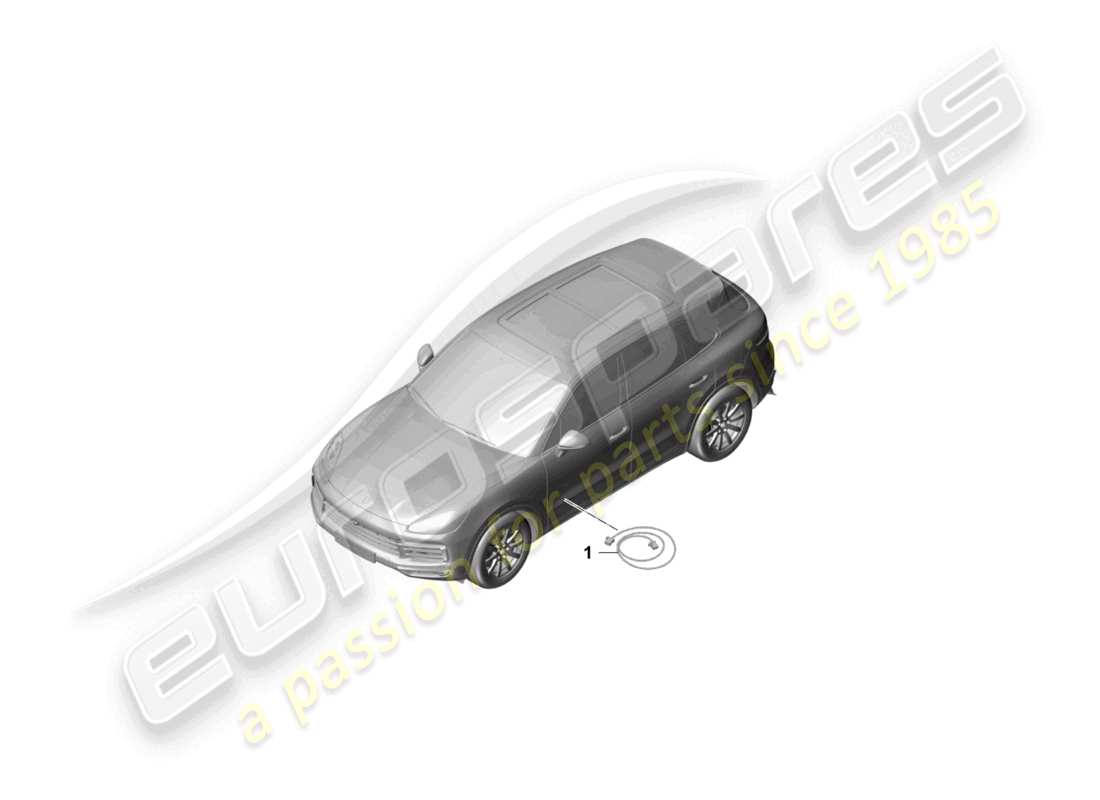 porsche 2022 (cayenne e3 9ya/9yb) fibre optic wave conductor part diagram