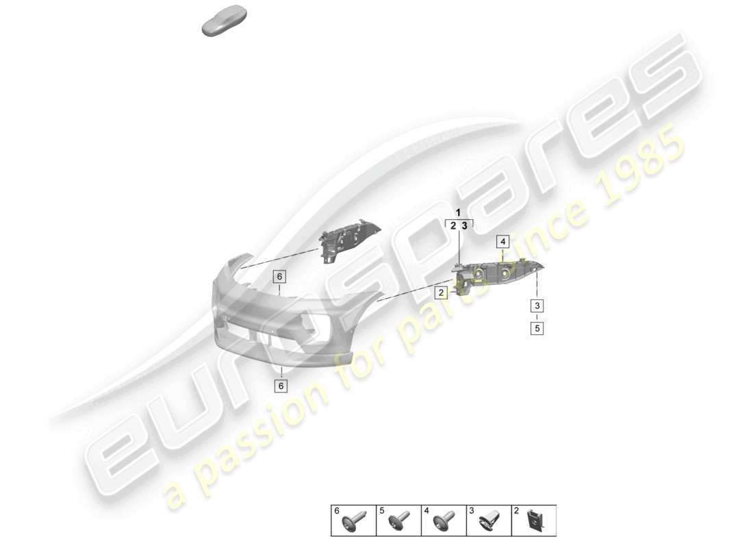 porsche 2025 (macan-e) fasteners front bumper part diagram