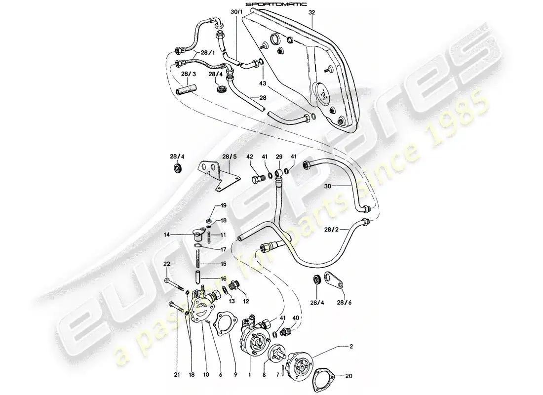 porsche 1974 (914) oil supply - for - torque converter - d >> - mj 1971 parts diagram