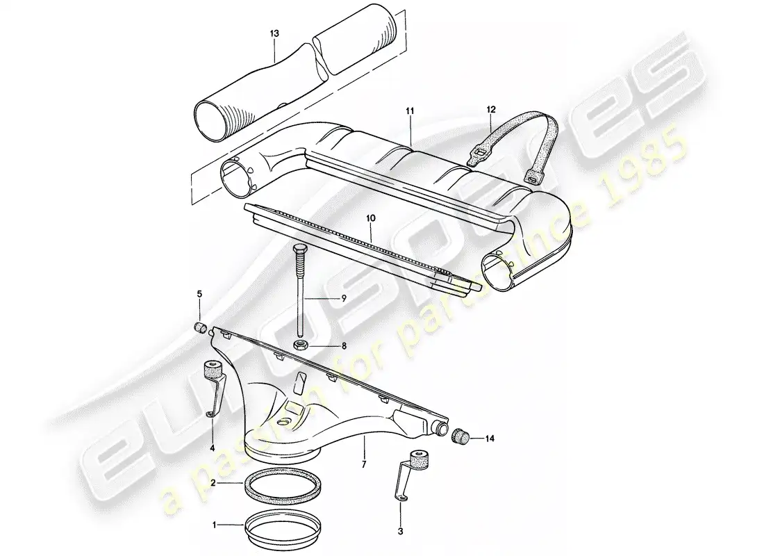 porsche 1980 (928) air cleaner parts diagram