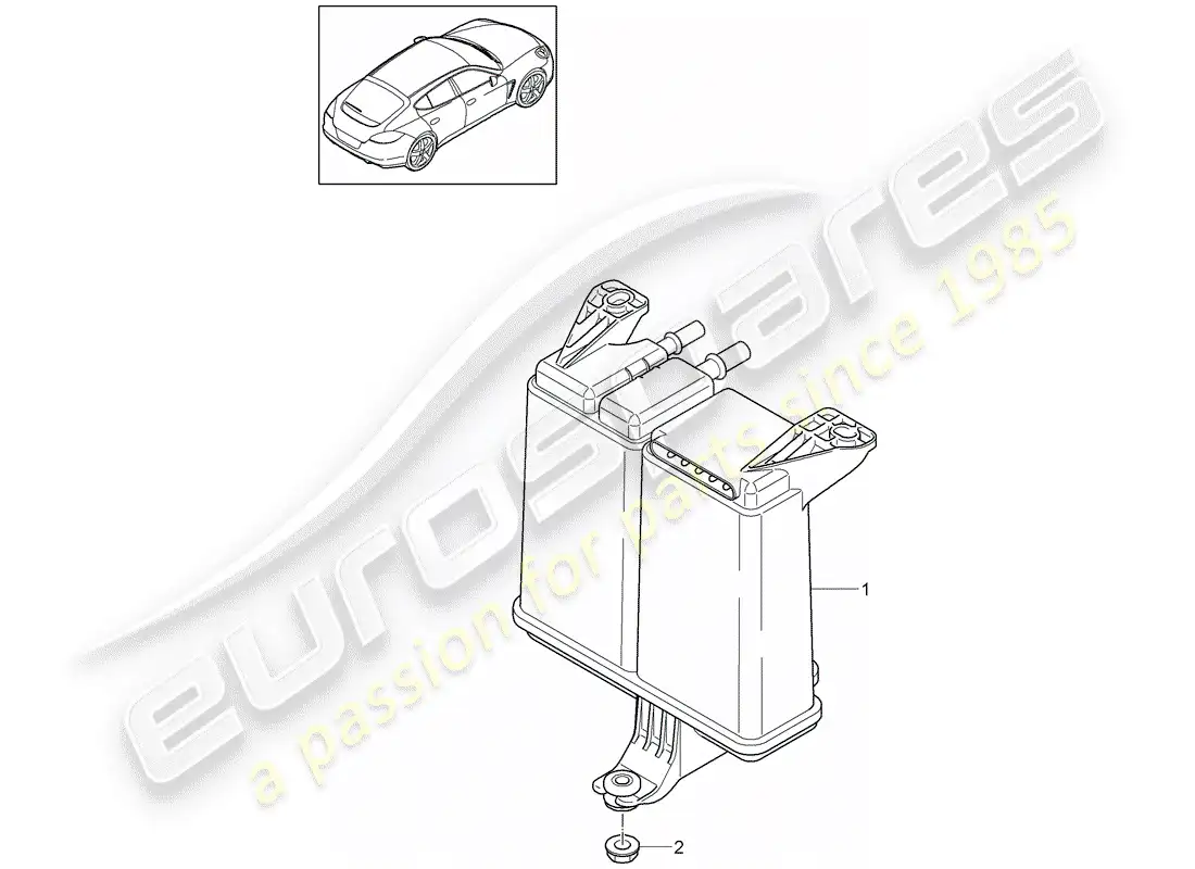 porsche 2015 (panamera 970) evaporative emission canister parts diagram