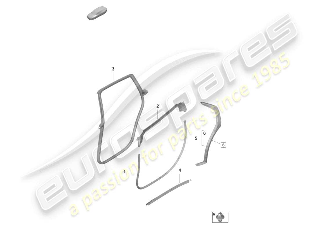 porsche 2020 (taycan 9j1-1) doors rear accessories gaskets part diagram