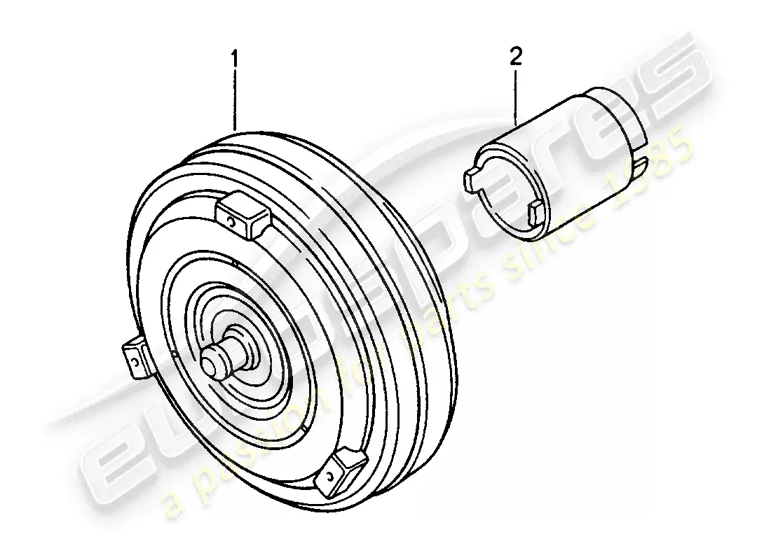 porsche 1994 (968) tiptronic - torque converter parts diagram