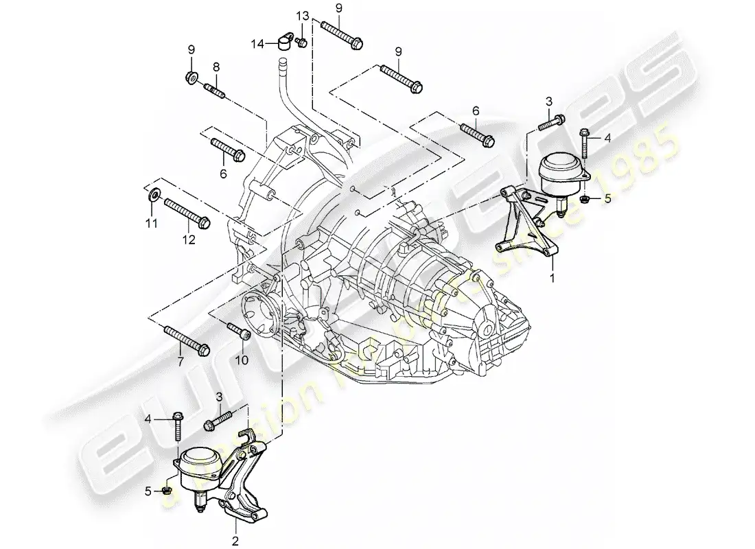 porsche 2007 (987 boxster) tiptronic parts diagram
