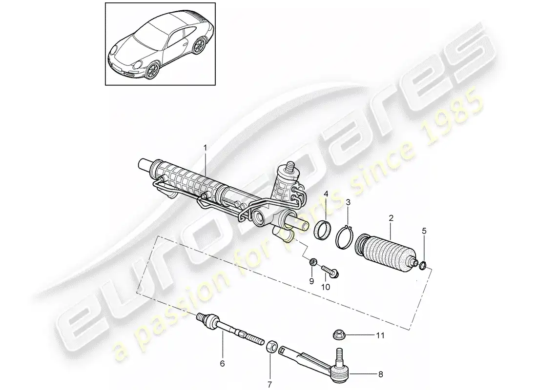 porsche 2012 (997-2) power steering parts diagram