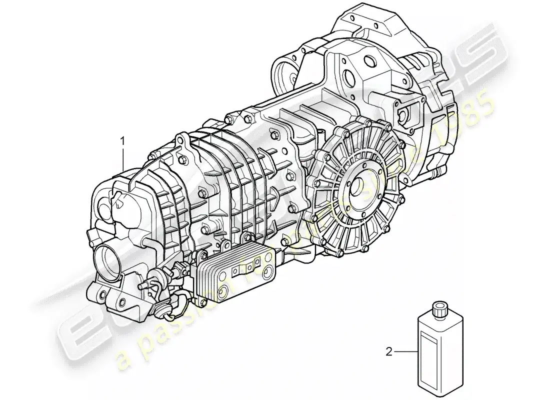 porsche 2007 (997-1 gt3) replacement transmission parts diagram