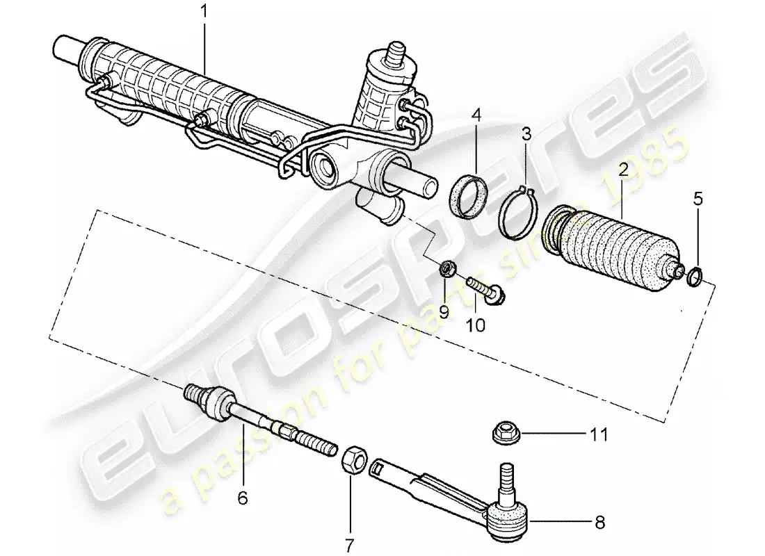 porsche 2007 (997-1) power steering parts diagram