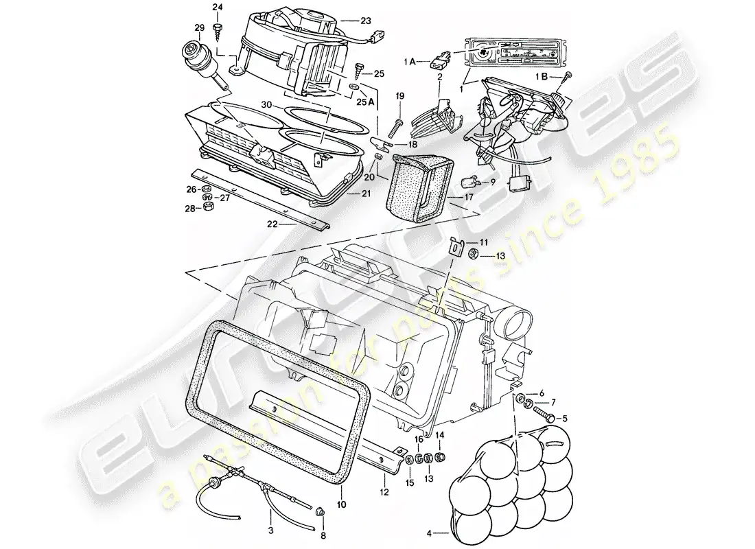 porsche 1981 (928) control switch - lines parts diagram