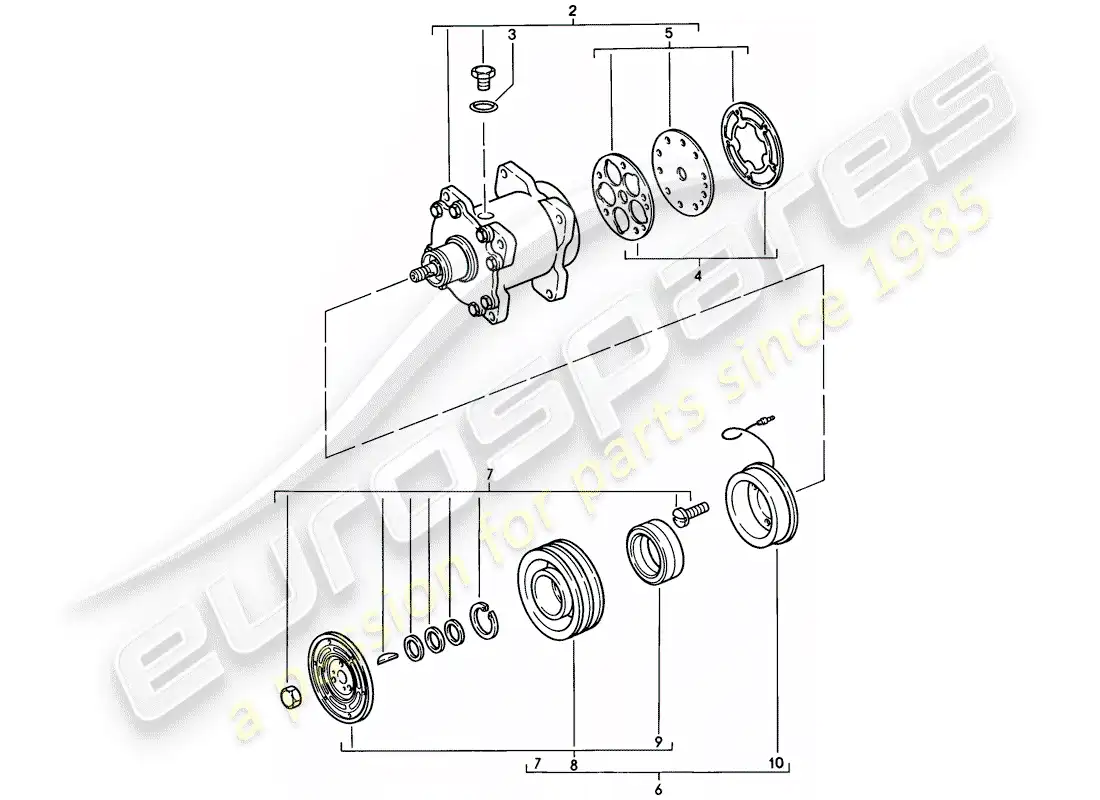 porsche 1979 (924) compressor - d >> - mj 1978 parts diagram