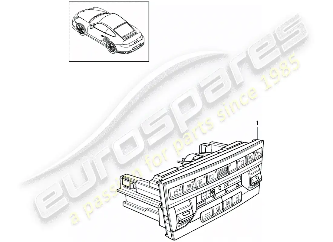 porsche 2013 (997-2 turbo / gt2 rs) control switch parts diagram