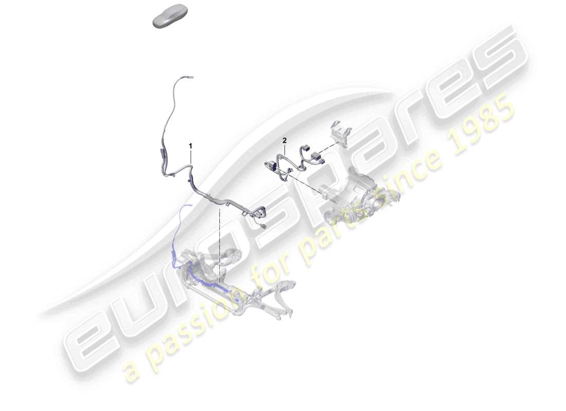 porsche 2023 (cayenne e3 pa) wiring looms steering gear part diagram