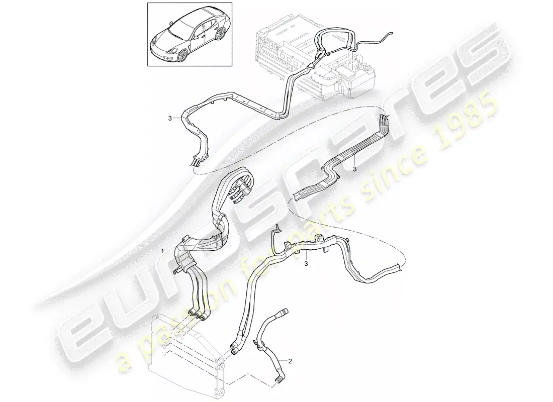 porsche 2014 (panamera 970) hybrid parts diagram