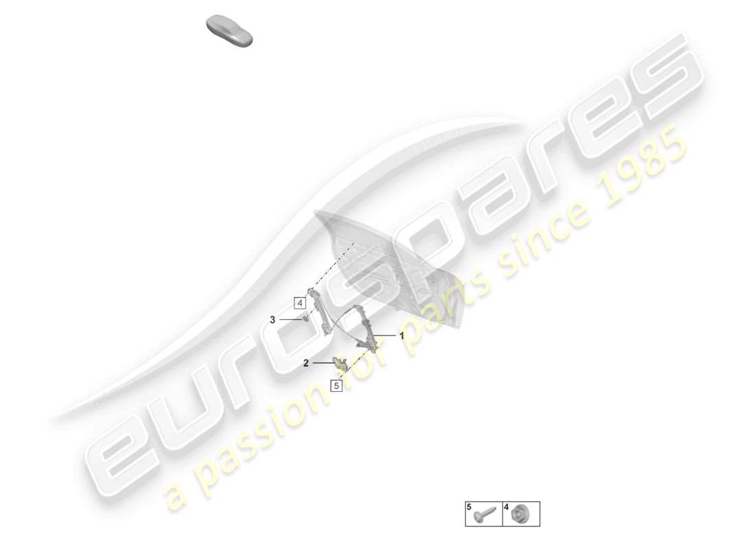 porsche 2021 (992-1 gt3/rs/st) window regulator part diagram