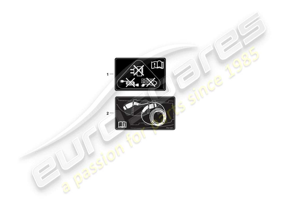 porsche 2023 (cayenne e3 pa) signs/notices part diagram