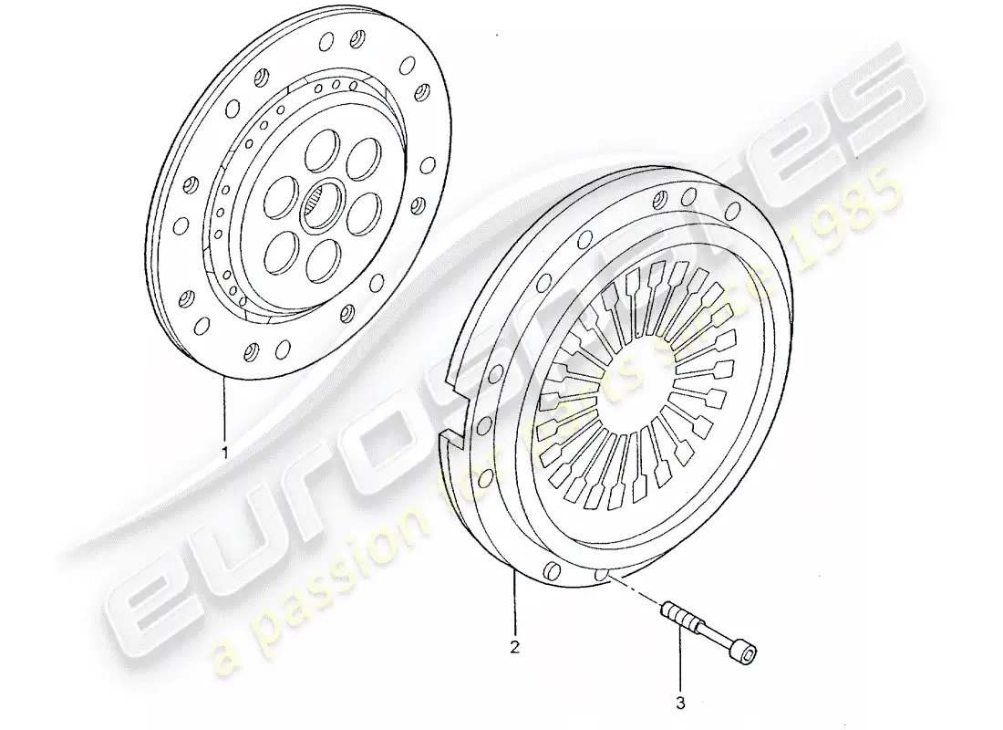 porsche 2008 (997-1 gt3) clutch parts diagram