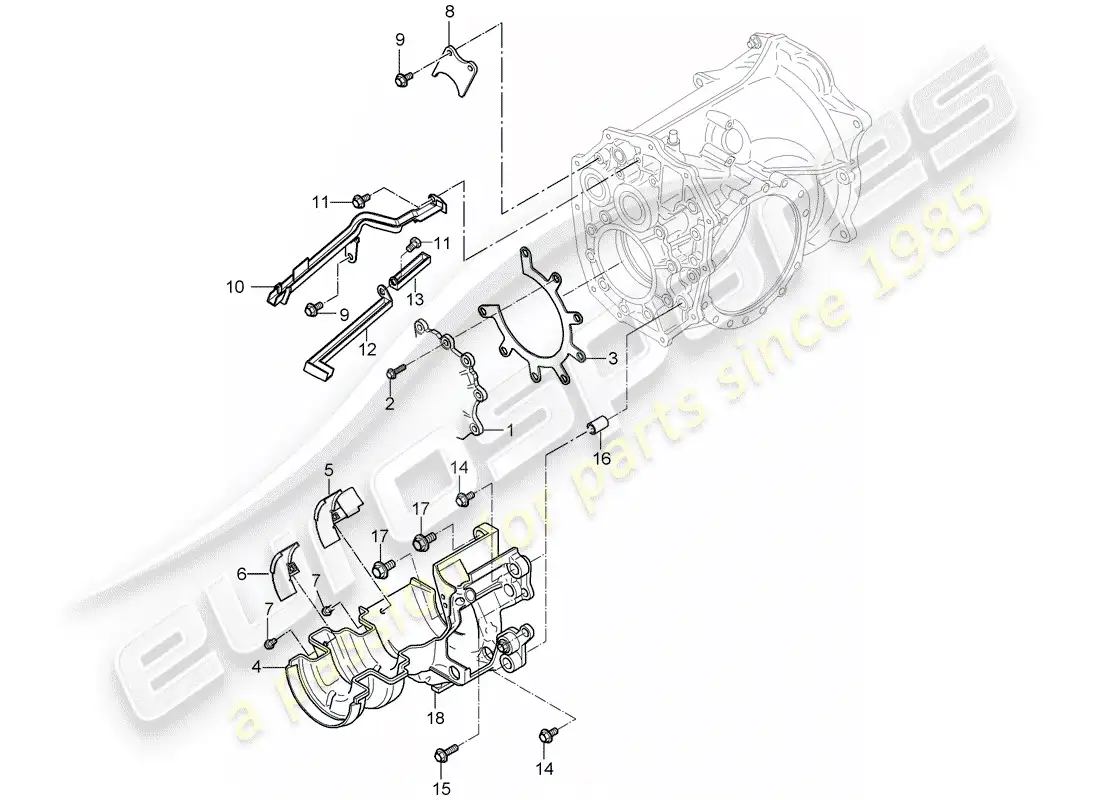 porsche 2006 (997-1) gears and shafts parts diagram