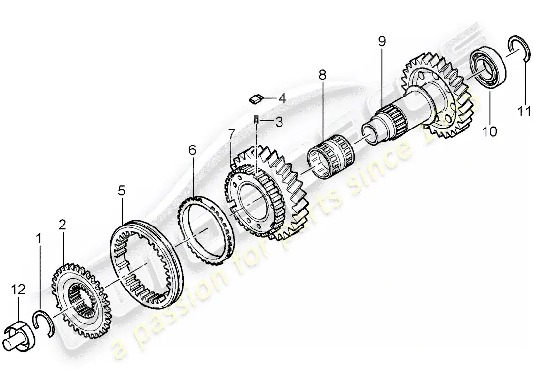 porsche 2006 (997-1) reverse gear parts diagram