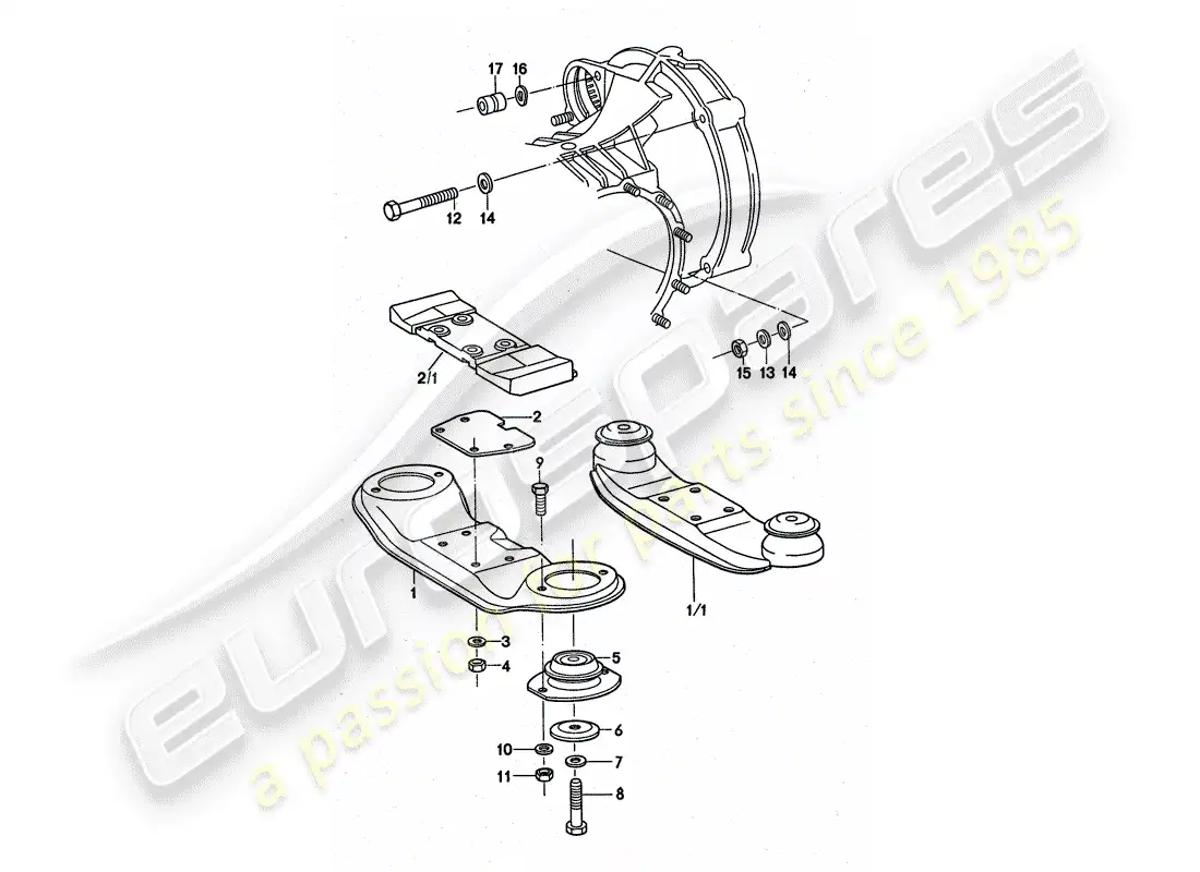 porsche 1976 (911 turbo) transmission suspension parts diagram