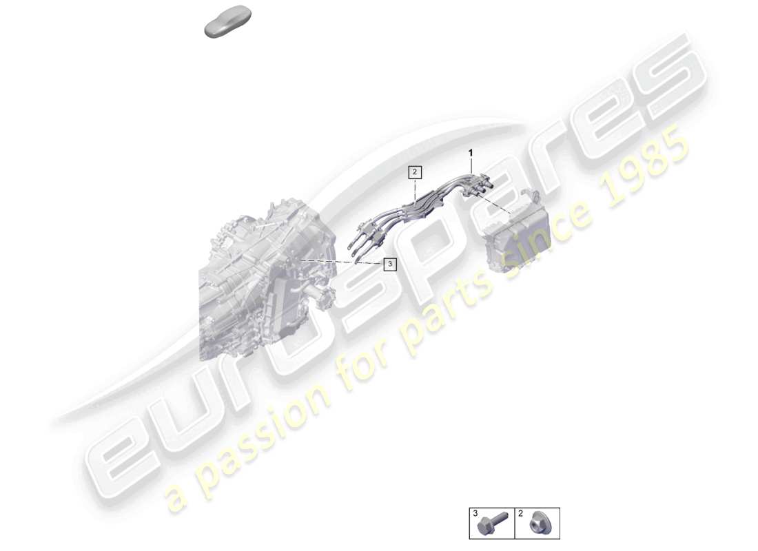 porsche 2024 (992-2) wiring looms electric motor part diagram