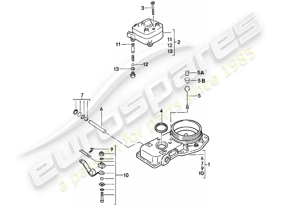 porsche 1982 (924) k-jetronic - 1 - mixture control unit parts diagram