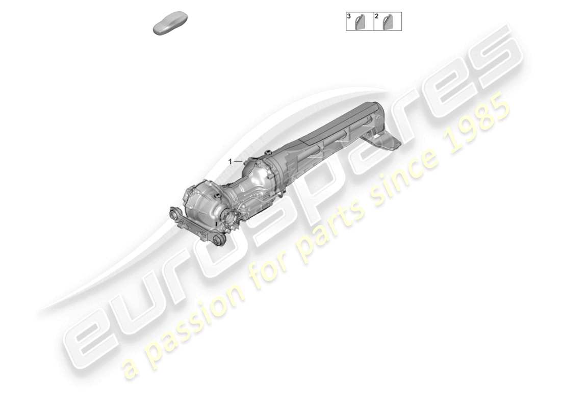 porsche 2024 (992-2) front axle differential transmission fluid part diagram