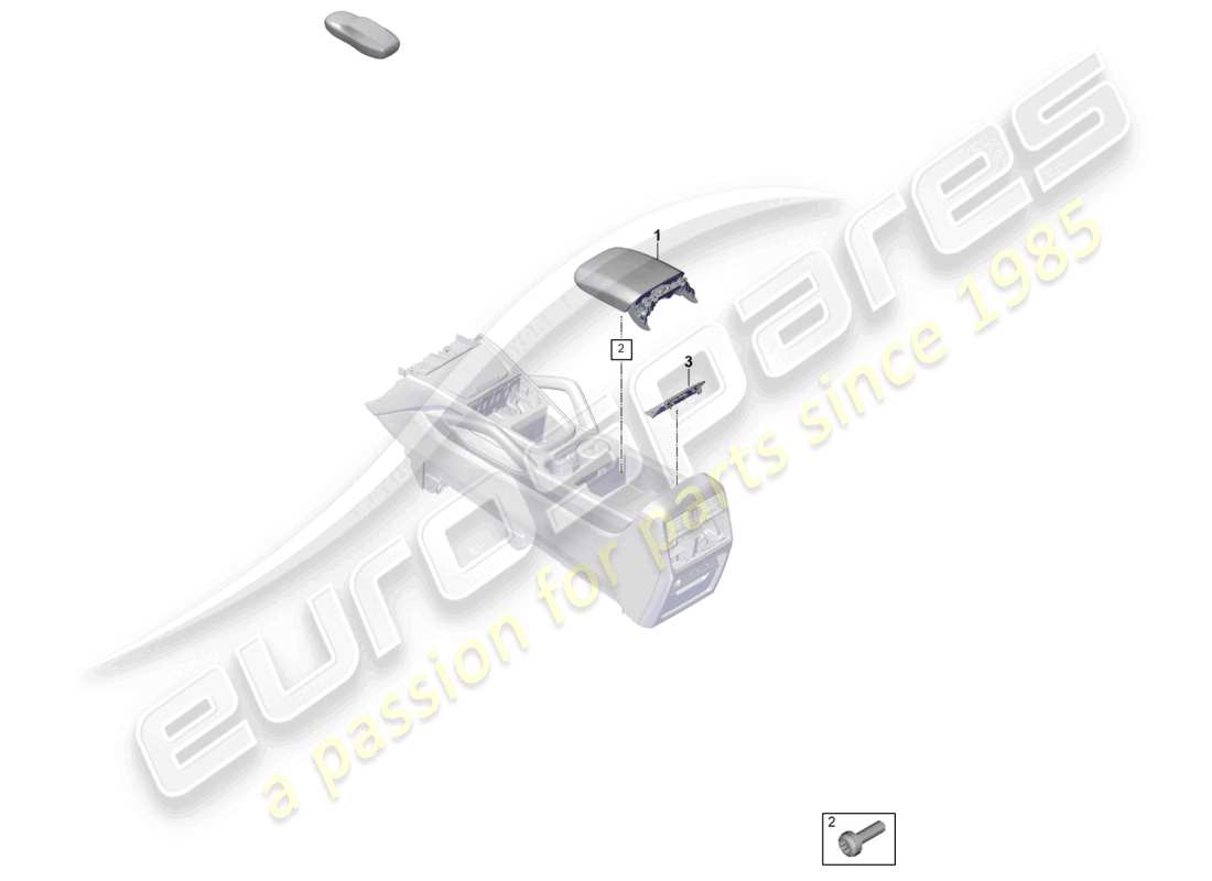 porsche 2025 (cayenne e3 pa) centre console cover part diagram