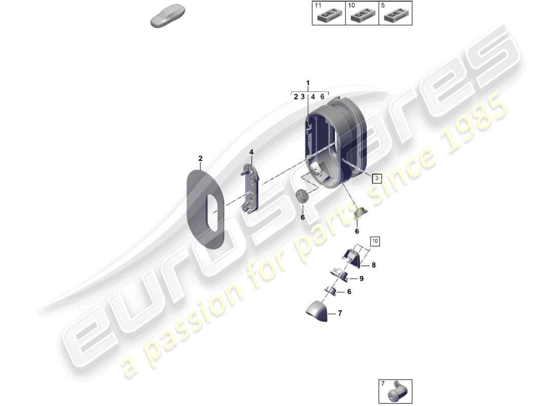 porsche 2023 (cayenne e3 pa) charging station part diagram