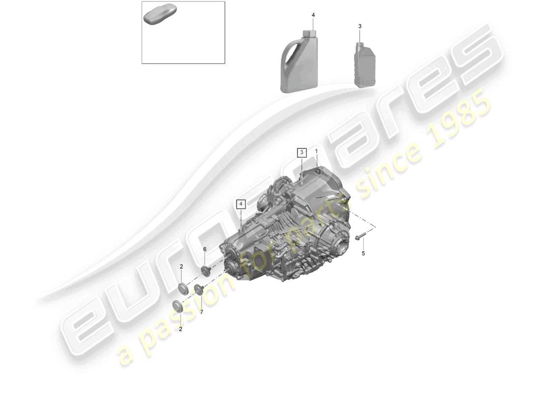 porsche 2023 (718 boxster spyder) - pdk - gearbox (exchange part) part diagram