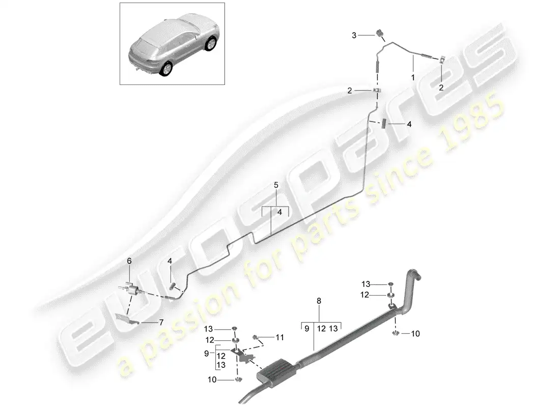 porsche 2014 (macan) additional heater parts diagram