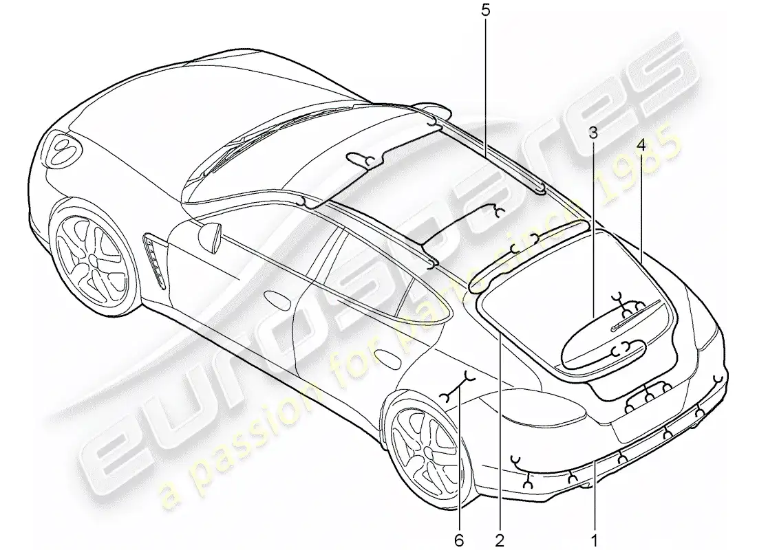 porsche 2014 (panamera 970) wiring harnesses parts diagram