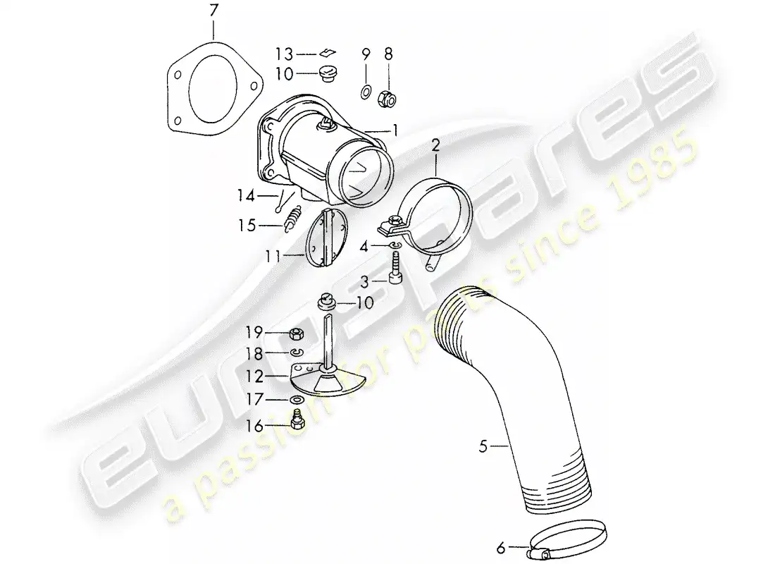 porsche 1973 (911) heating air supply - - - - d - mj 1970>> parts diagram