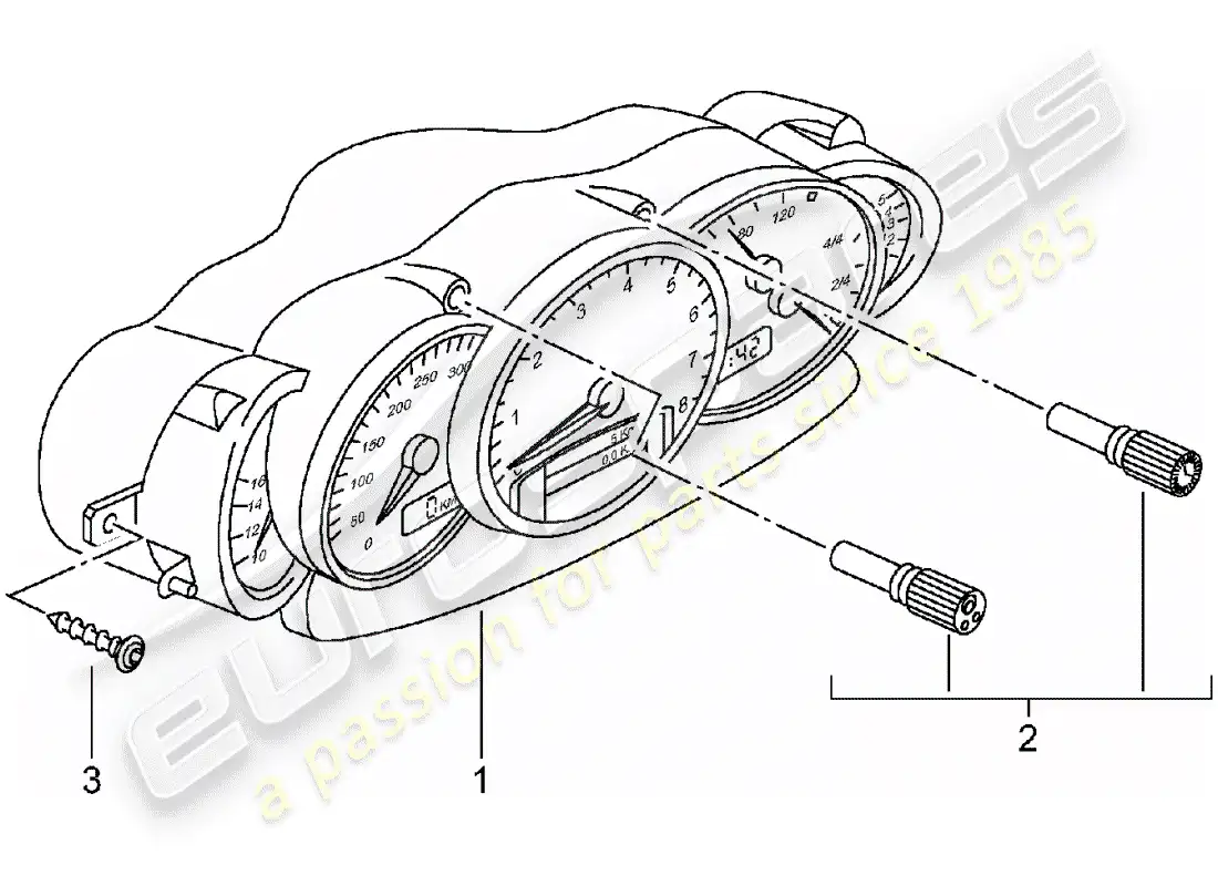 porsche 2003 (996 turbo / gt2) instruments - complete - see memo ti: - gr.9 , nr.10/01 - d - mj 2001>> parts diagram