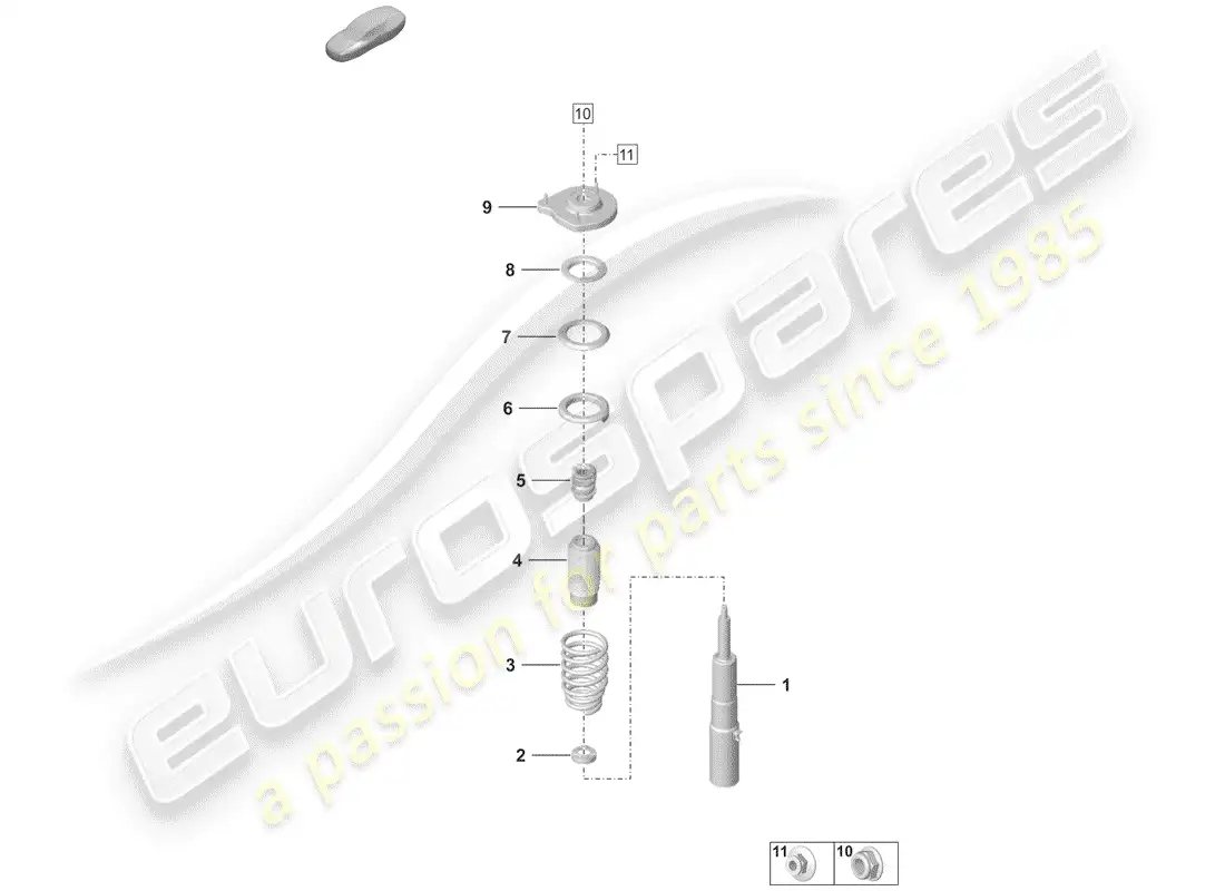 porsche 2020 (992-1) suspension parts diagram