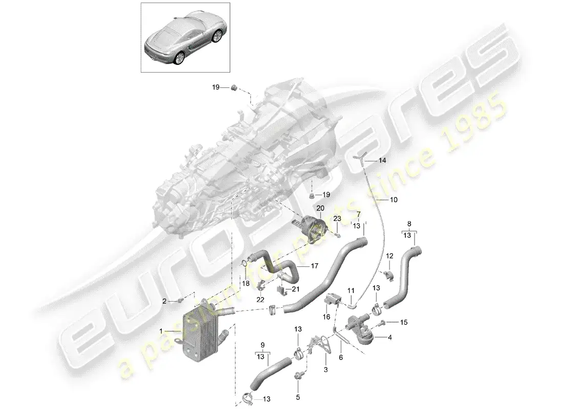 porsche 2015 (981 cayman) manual gearbox parts diagram
