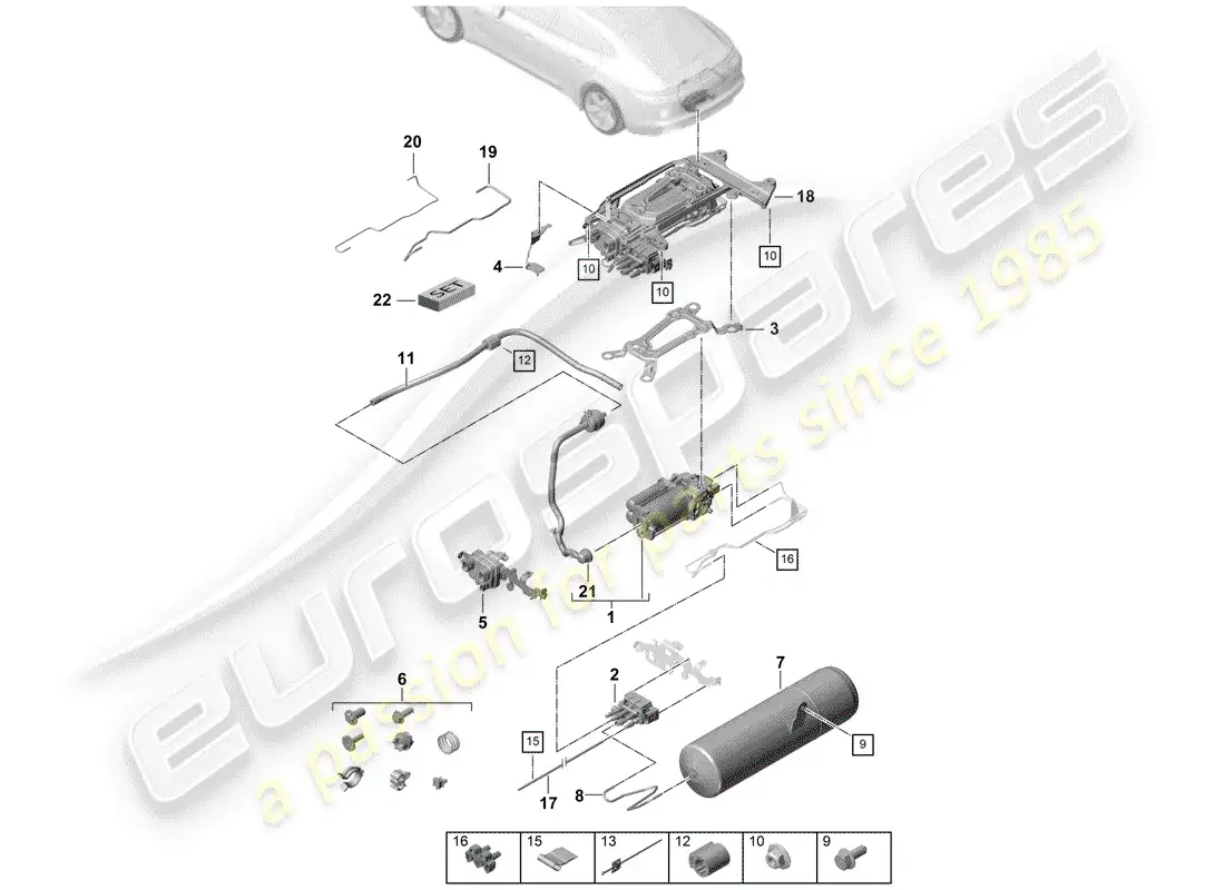 porsche 2017 (panamera 971-1) compressor part diagram