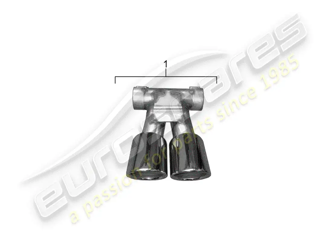 porsche 2014 (tequipment 98x/99x) tail pipe parts diagram