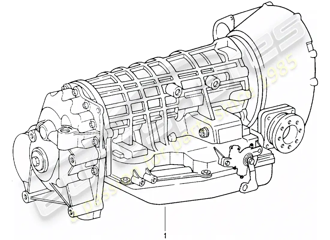 porsche 1991 (964) tiptronic - replacement transmission parts diagram