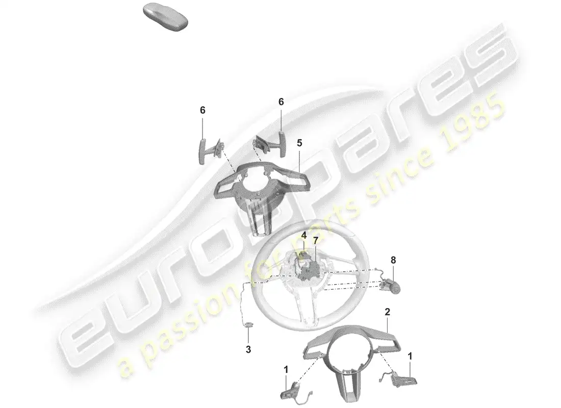 porsche 2019 (992-1) accessories parts diagram